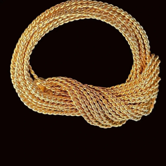 Vtg Brooch Napier 2 inch 1960’s Twisted Rope Gold Tone Knot Pin  Signed Feminine - Picture 3 of 10
